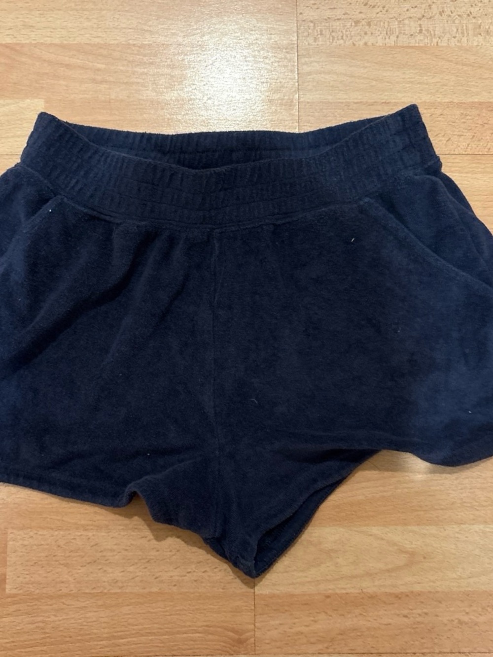 aerie Black Plush Athletic Lounge Shorts
